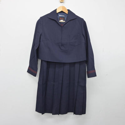 【中古】熊本県 熊本私立ルーテル学院高校 女子制服 3点（セーラー服・ニット・ジャンパースカート）sf028172