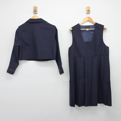 【中古】熊本県 熊本私立ルーテル学院高校 女子制服 3点（セーラー服・ニット・ジャンパースカート）sf028172