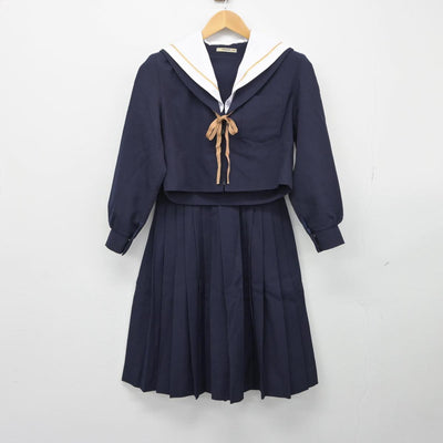 【中古】愛知県 神丘中学校 女子制服 3点（セーラー服・スカート）sf028178