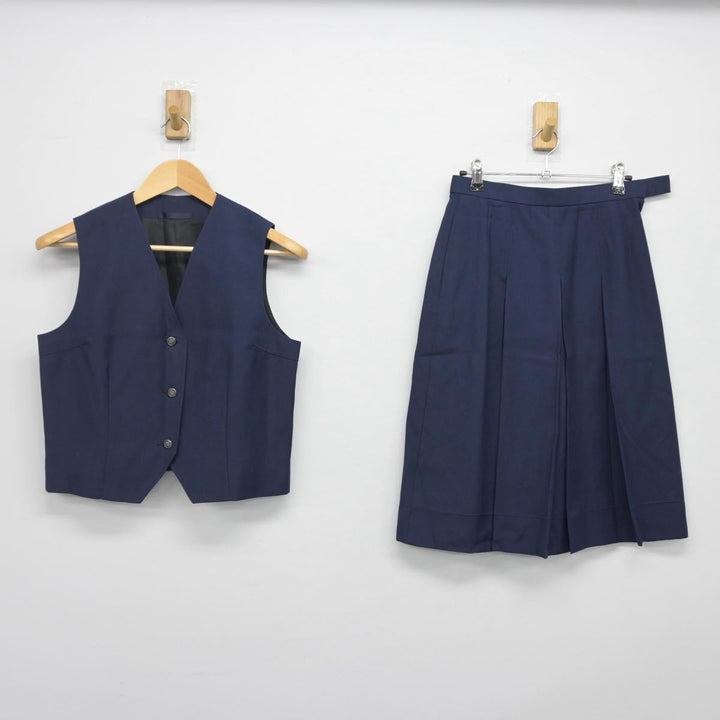 【中古】神奈川県 大和市立光丘中学校 女子制服 2点（ベスト・スカート）sf028181