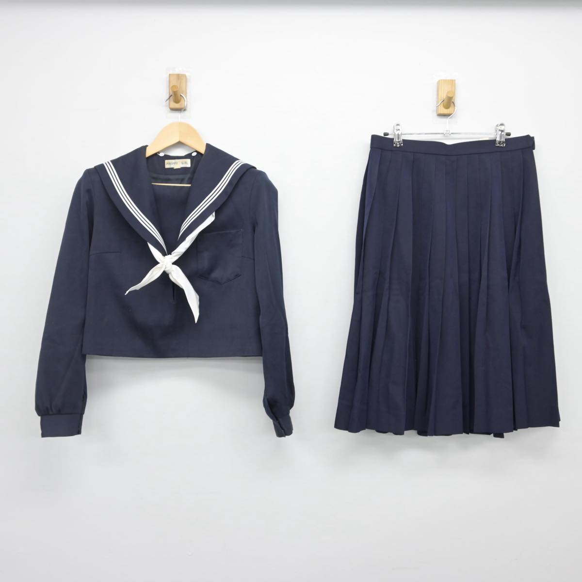 【中古】愛知県 美川中学校 女子制服 3点（セーラー服・スカート）sf028184