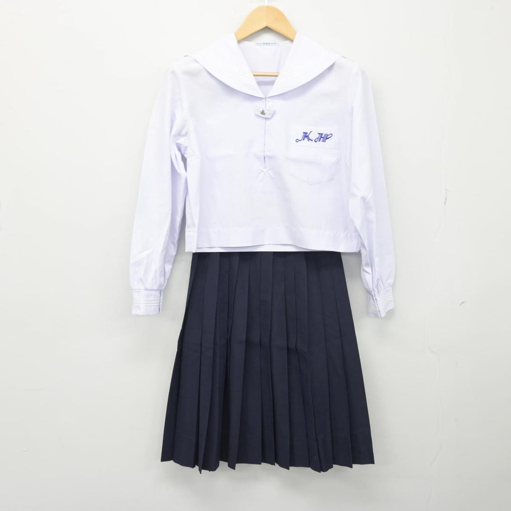 【中古】兵庫県 加古川東高等学校 女子制服 3点（セーラー服・スカート）sf028186