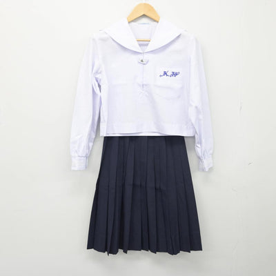 【中古】兵庫県 加古川東高等学校 女子制服 3点（セーラー服・スカート）sf028186