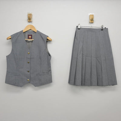 【中古】栃木県 宇都宮市立陽東中学校 女子制服 2点（ベスト・スカート）sf028187