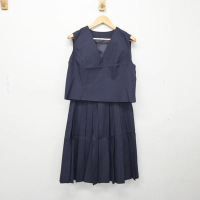 【中古】千葉県 長生村立長生中学校 女子制服 4点（ブレザー・ベスト・スカート・スカート）sf028197