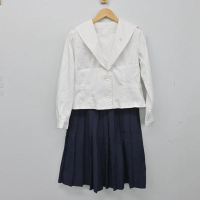 【中古】山形県 長井高等学校 女子制服 2点（セーラー服・スカート）sf028202