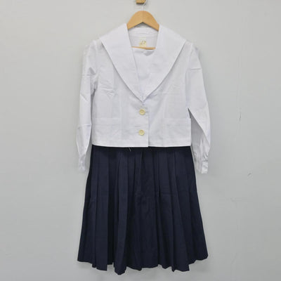 【中古】山形県 長井高等学校 女子制服 2点（セーラー服・スカート）sf028203