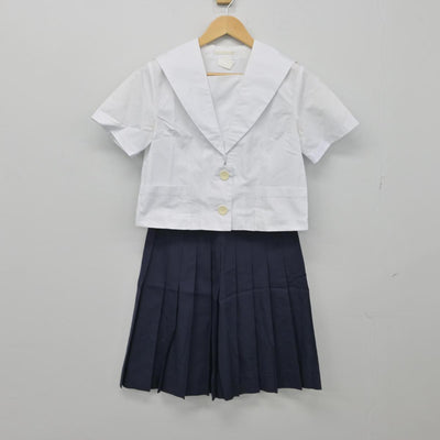 【中古】山形県 長井高等学校 女子制服 3点（セーラー服・シャツ・スカート）sf028204