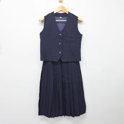 【中古】埼玉県 戸田東中学校 女子制服 2点（ベスト・スカート）sf028207