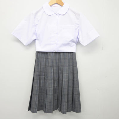 【中古】東京都 諏訪台中学校 女子制服 3点（シャツ・スカート）sf028215