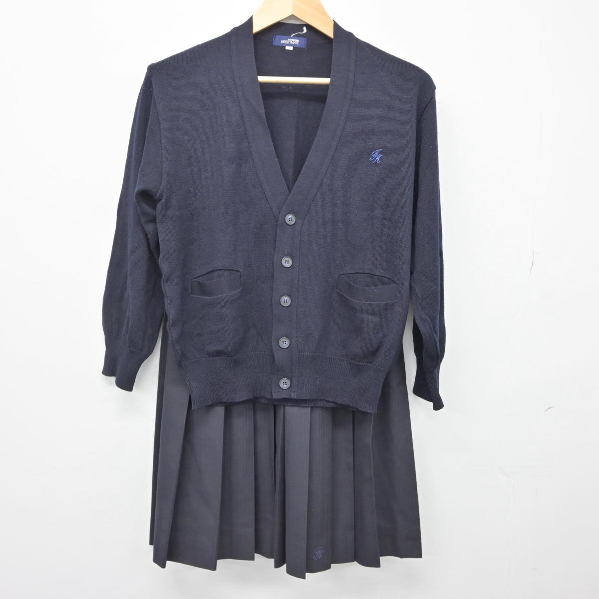 【中古】千葉県 船橋啓明高等学校 女子制服 2点（ニット・スカート）sf028216