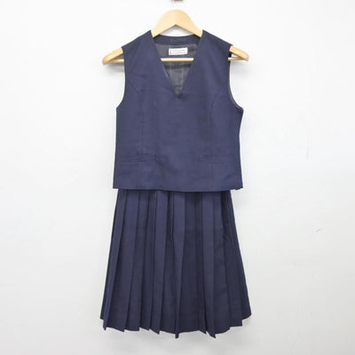 【中古】北海道 北海道帯広市立大空中学校 女子制服 3点（ブレザー・ベスト・スカート）sf028252