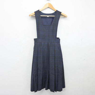 【中古】福岡県 平尾中学校 女子制服 3点（シャツ・ジャンパースカート）sf028257