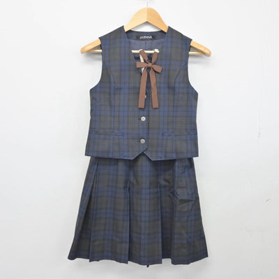 【中古】東京都 光ヶ丘第三中学校 女子制服 4点（ベスト・スカート）sf028258