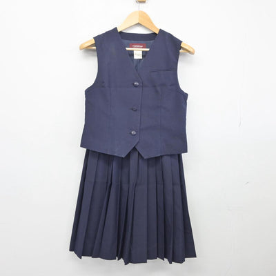 【中古】千葉県 千葉市立蘇我中学校 女子制服 2点（ベスト・スカート）sf028262