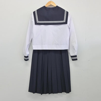 【中古】静岡県 鷹岡中学校 女子制服 3点（セーラー服・スカート）sf028271