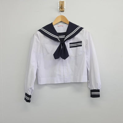 【中古】静岡県 鷹岡中学校 女子制服 3点（セーラー服・スカート）sf028271