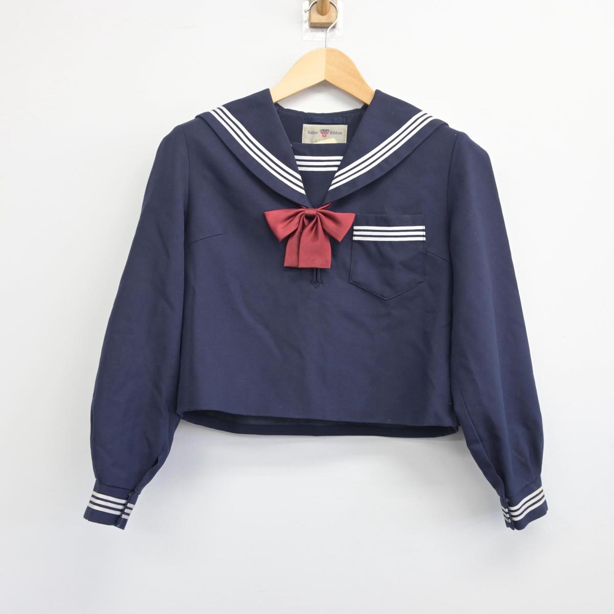 【中古】岡山県 興除中学校 女子制服 3点（セーラー服・スカート）sf028275