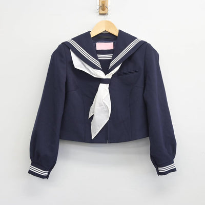 【中古】千葉県 周南中学校 女子制服 3点（セーラー服・スカート）sf028290