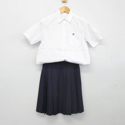 【中古】東京都 早稲田実業学校中高等部 女子制服 2点（シャツ・スカート）sf028295