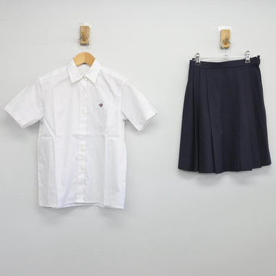 【中古】東京都 早稲田実業学校中高等部 女子制服 2点（シャツ・スカート）sf028295