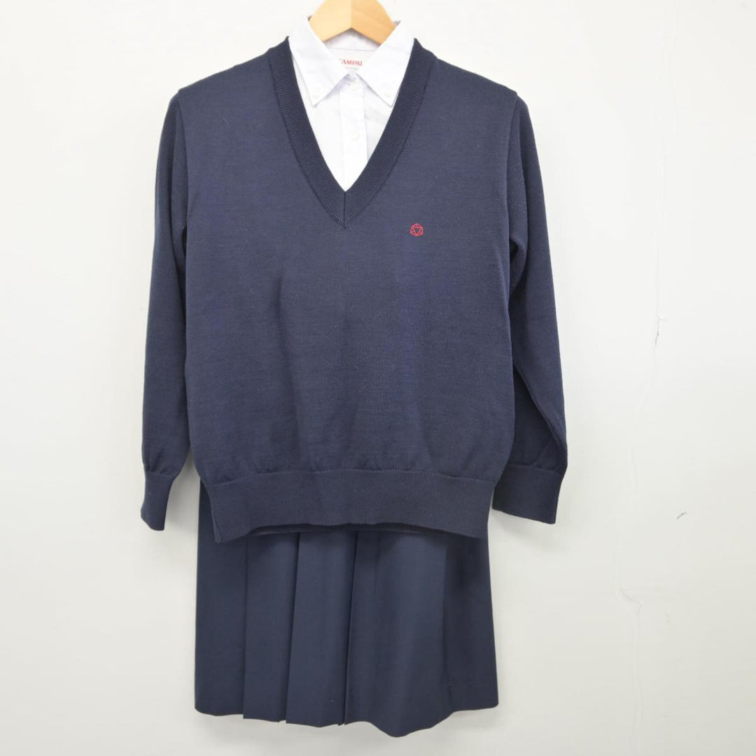 中古制服】滋賀県 東大津高等学校 女子制服 3点（ニット・シャツ・スカート）sf028310【リサイクル学生服】 | 中古制服通販パレイド