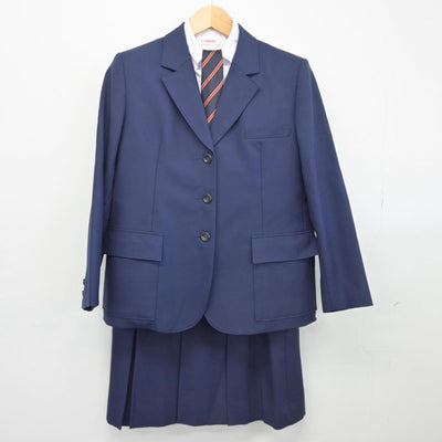 【中古】滋賀県 東大津高等学校 女子制服 4点（ブレザー・シャツ・スカート）sf028311