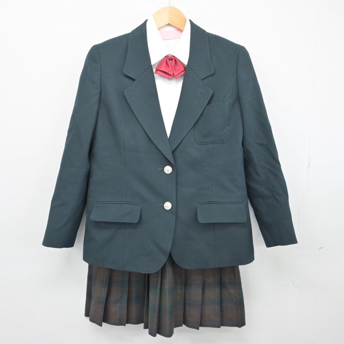 【中古】千葉県 国府台学院女子中学校・女子高等学校/旧制服 女子制服 4点（ブレザー・シャツ・スカート）sf028313