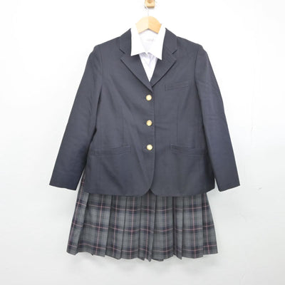 【中古】京都府 下京中学校 女子制服 3点（ブレザー・シャツ・スカート）sf028346