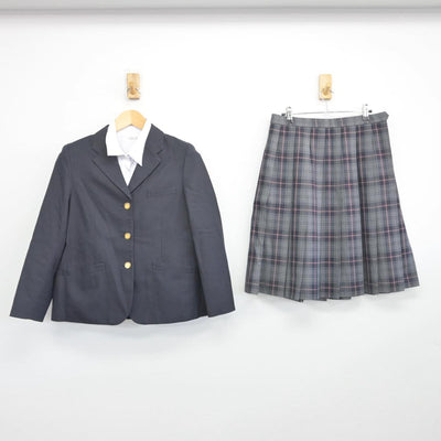 【中古】京都府 下京中学校 女子制服 3点（ブレザー・シャツ・スカート）sf028346