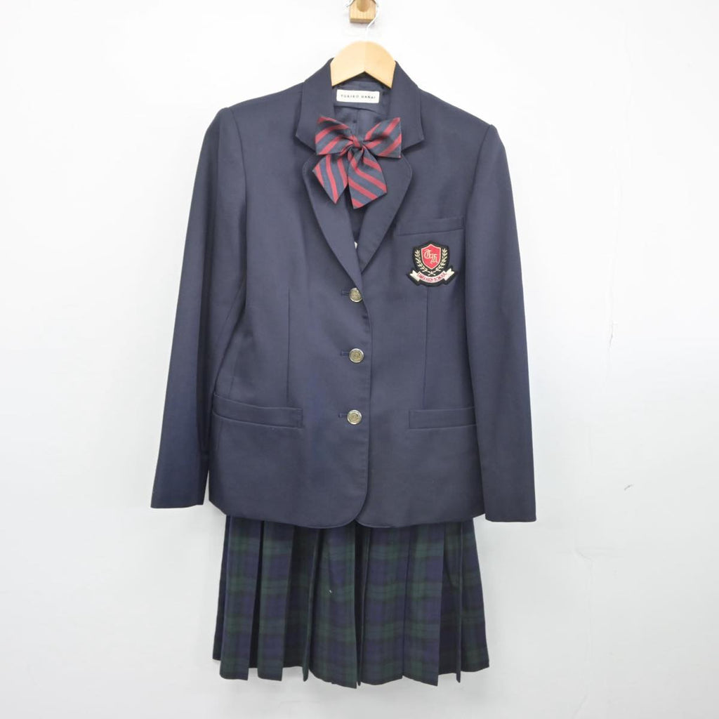 【中古】東京都 多摩高等学校 女子制服 3点（ブレザー・スカート）sf028356