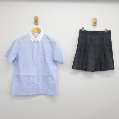 【中古】東京都 多摩高等学校 女子制服 2点（シャツ・スカート）sf028357