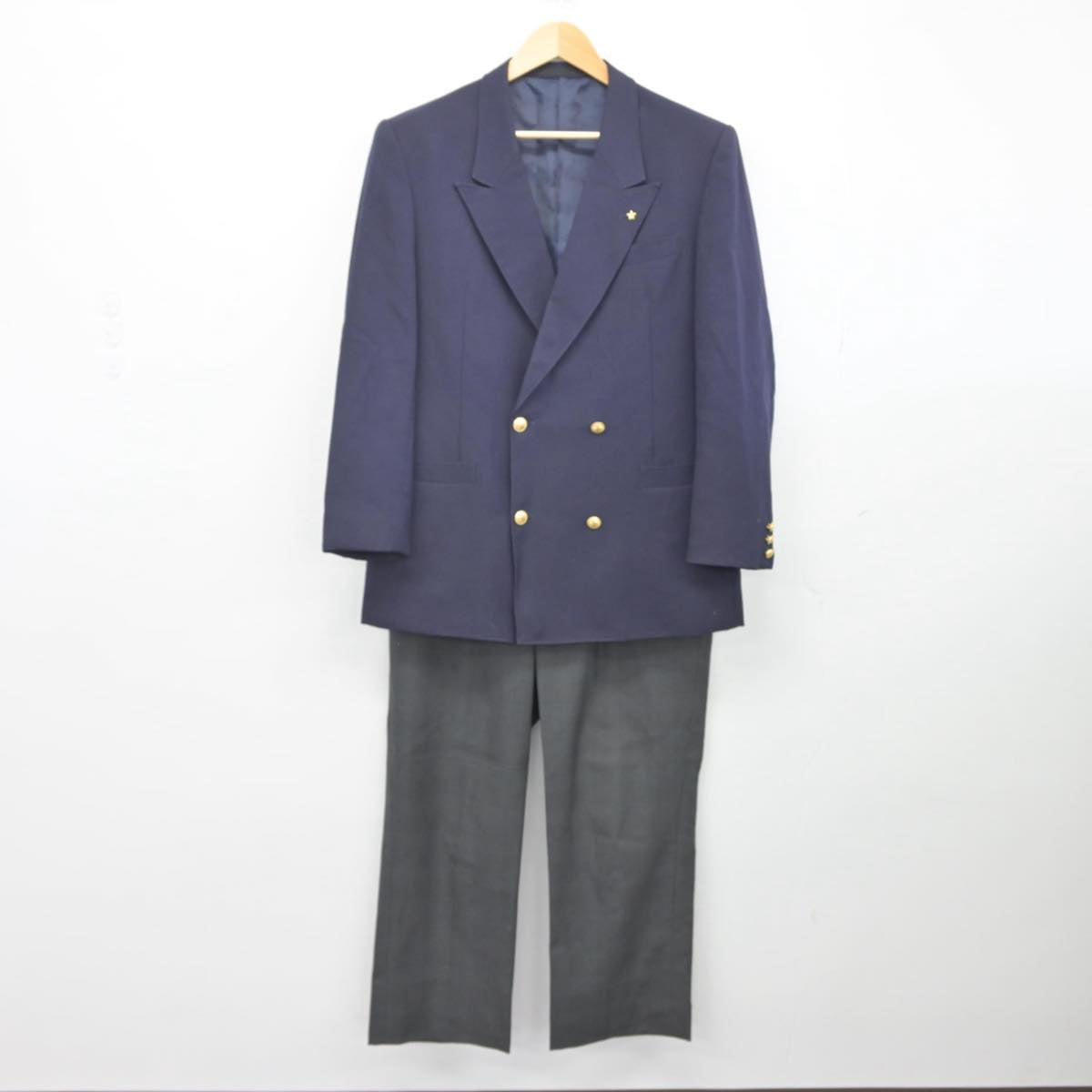 【中古】神奈川県 山北高等学校 男子制服 4点（ブレザー・ズボン）sf028360