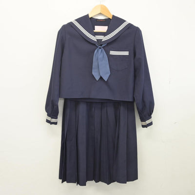 【中古】兵庫県 平岡南中学校 女子制服 3点（セーラー服・スカート）sf028365