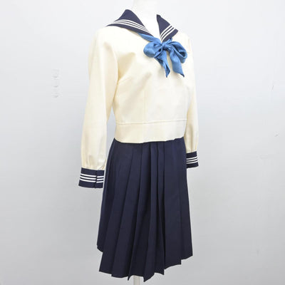 【中古】東京都 東京女学館高等学校 女子制服 3点（セーラー服・スカート）sf028367