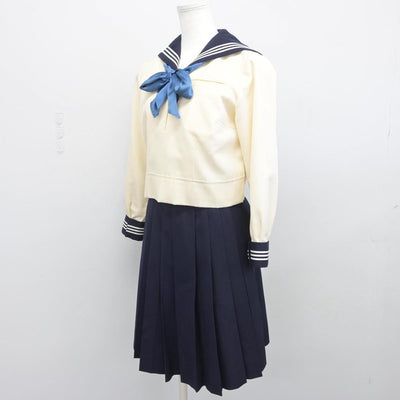 【中古】東京都 東京女学館高等学校 女子制服 3点（セーラー服・スカート）sf028367