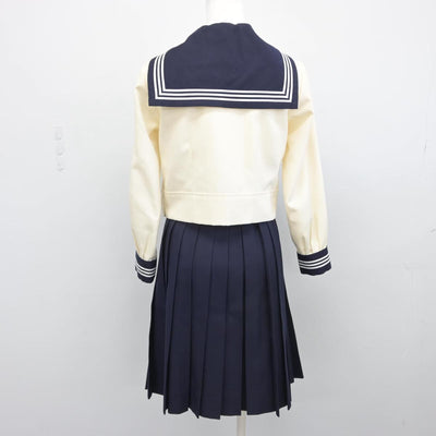 【中古】東京都 東京女学館高等学校 女子制服 3点（セーラー服・スカート）sf028367