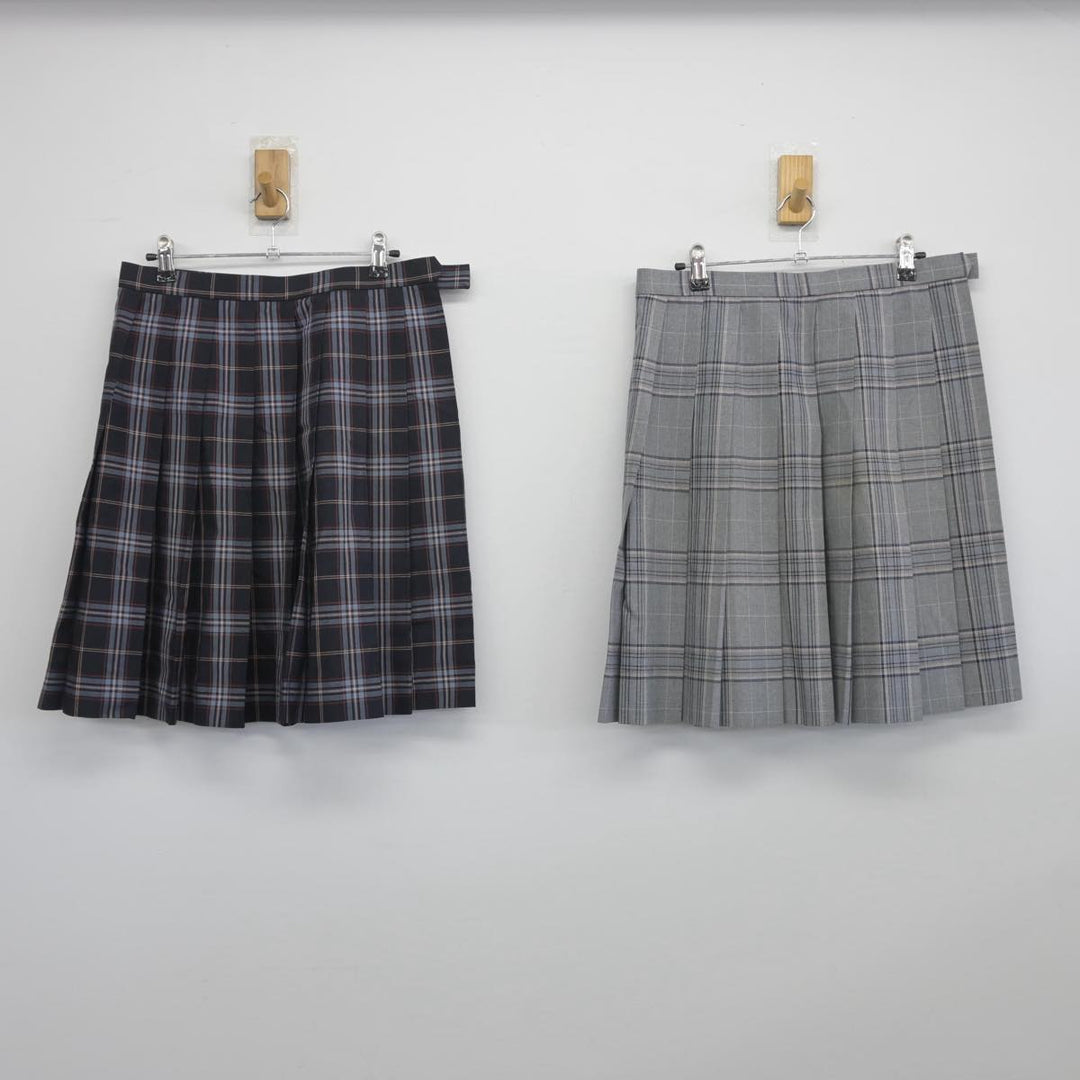 【中古】埼玉県 埼玉栄高等学校 女子制服 4点（ニットベスト・スカート）sf028377