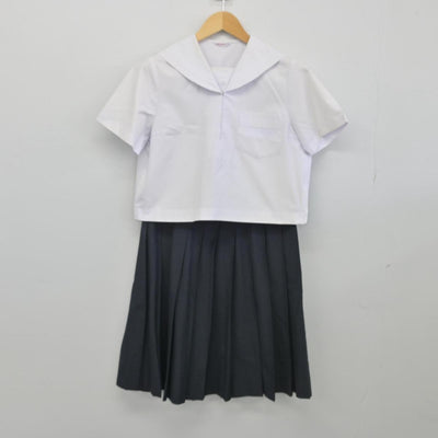 【中古】兵庫県 平岡南中学校 女子制服 3点（セーラー服・スカート）sf028379