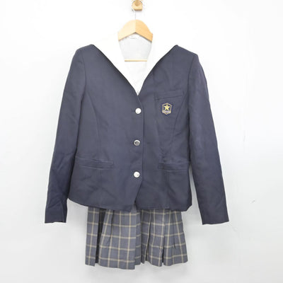 【中古】滋賀県 長浜北星高等学校 女子制服 3点（ブレザー・シャツ・スカート）sf028387