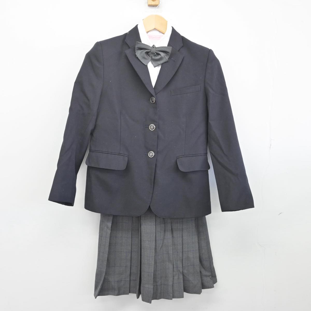 【中古】東京都 松江第四中学校 女子制服 4点（ブレザー・シャツ・スカート）sf028403