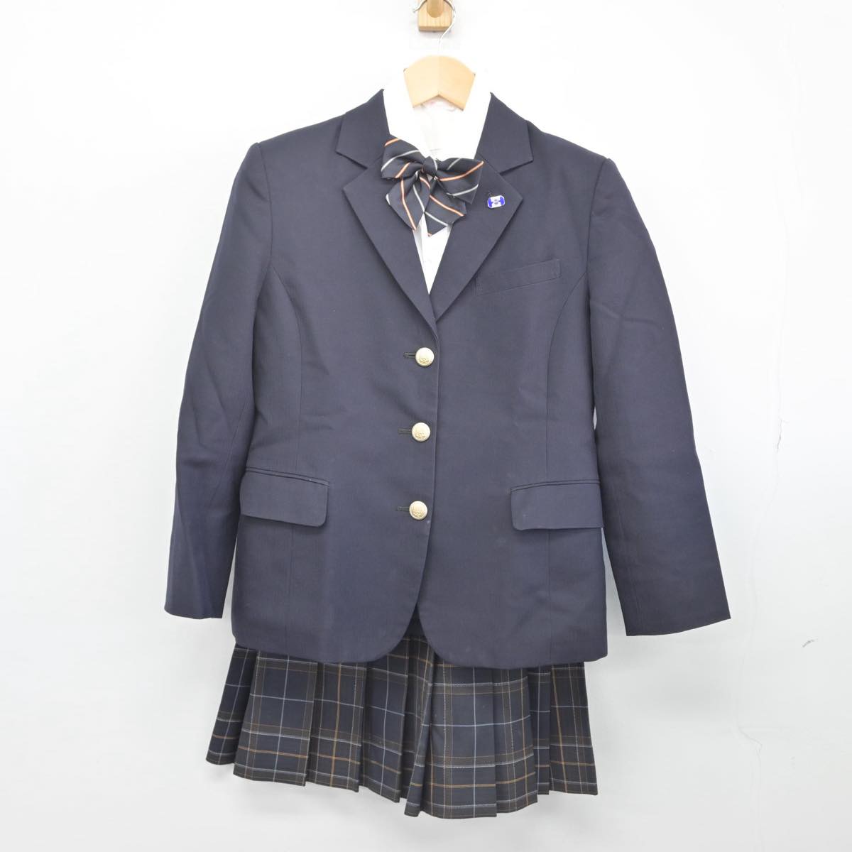 【中古】東京都 法政大学 中学高等学校 女子制服 6点（ブレザー・シャツ・スカート）sf028405