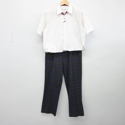 【中古】大分県 鶴崎工業高等学校 男子制服 2点（シャツ・ズボン）sf028428