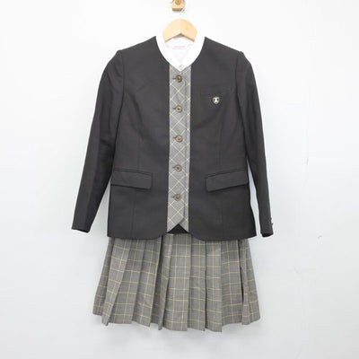 【中古】福岡県 久留米学園高等学校 女子制服 3点（ブレザー・シャツ・スカート）sf028430