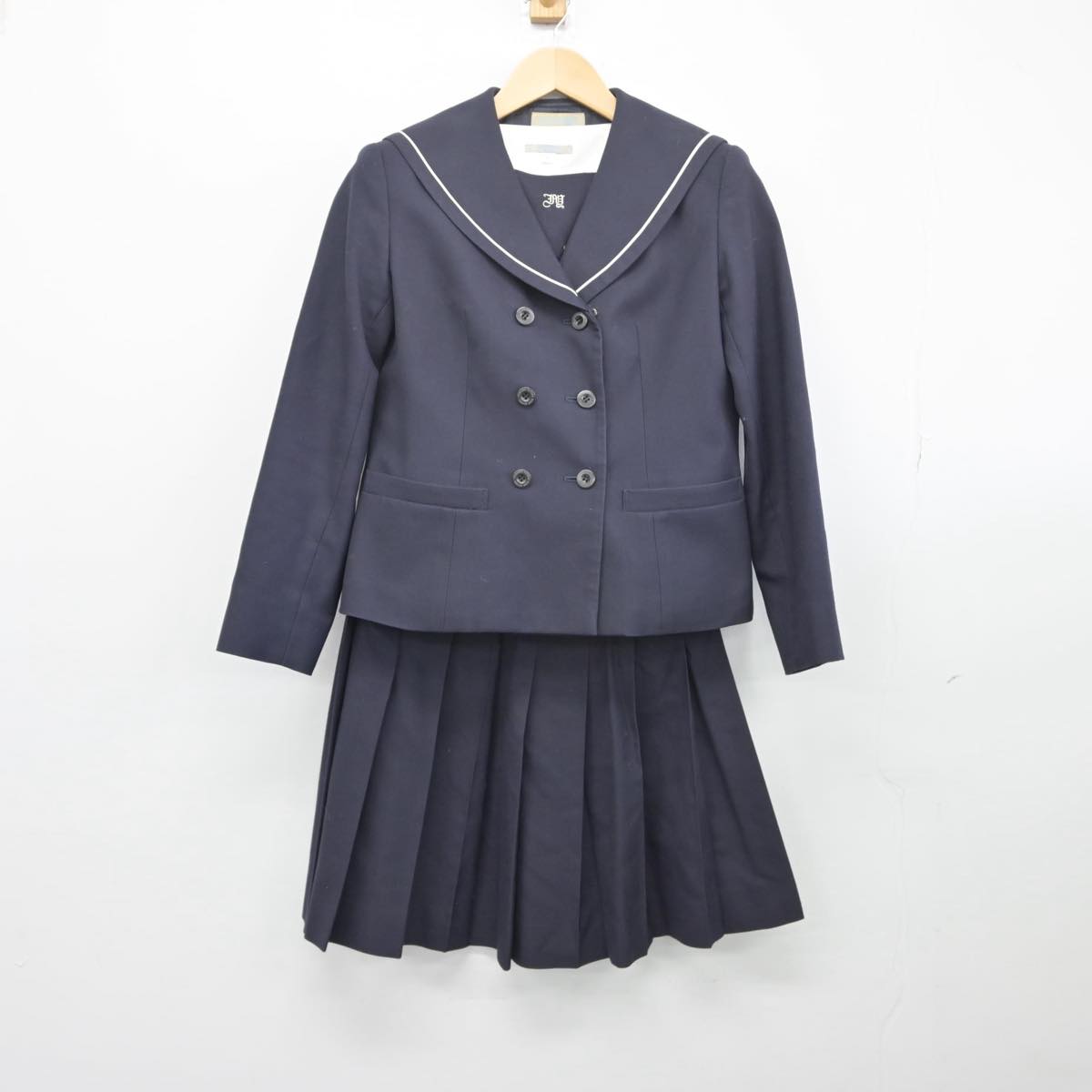 【中古】東京都 板橋有徳高等学校 女子制服 3点（セーラー服・シャツ・スカート）sf028436