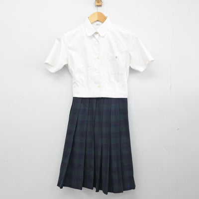 【中古】福岡県 西日本短期大学附属高等学校 女子制服 2点（シャツ・スカート）sf028448