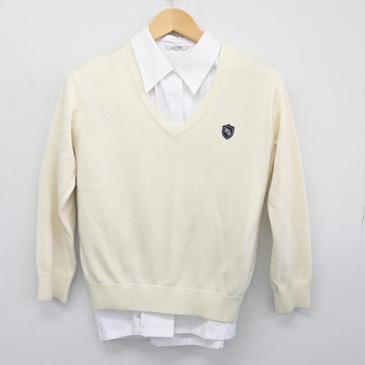 【中古】東京都 山脇学園高等学校 女子制服 2点（ニット・シャツ）sf028474