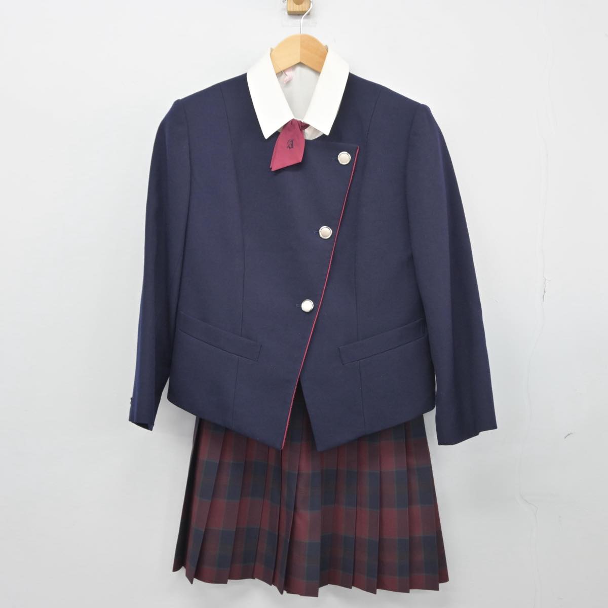 【中古】三重県 暁高等学校 女子制服 4点（ブレザー・シャツ・スカート）sf028476