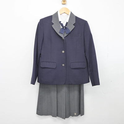 【中古】三重県 いなべ総合学園高等学校 女子制服 4点（ブレザー・シャツ・スカート）sf028479