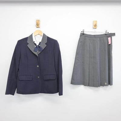 【中古】三重県 いなべ総合学園高等学校 女子制服 4点（ブレザー・シャツ・スカート）sf028479